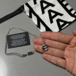 Marc Jacobs Silver Pendant Necklace Letter E